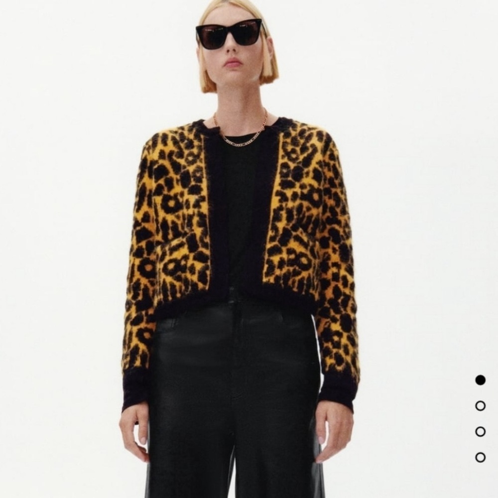 ZARA Leopard Print Cardigan